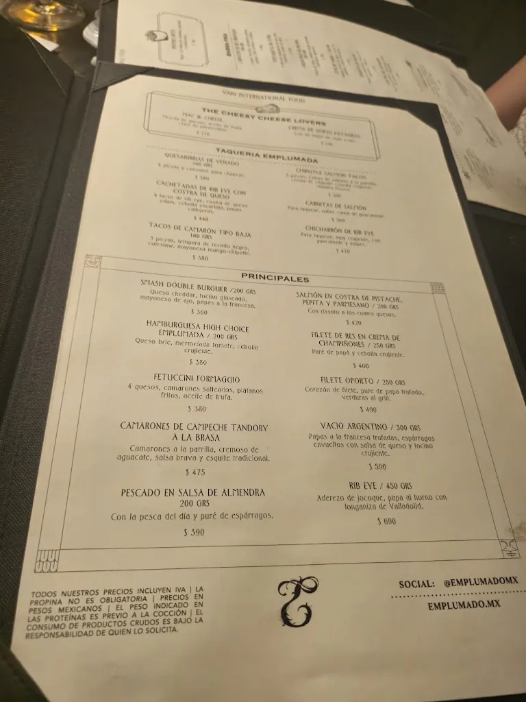 Menu_Restaurante Emplumado_Mérida_image_3