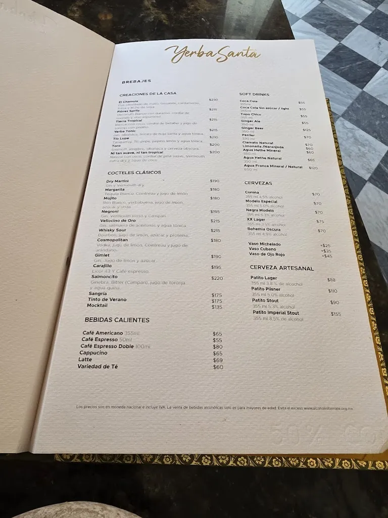 Menu_Yerba Santa Mérida_Mérida_image_1