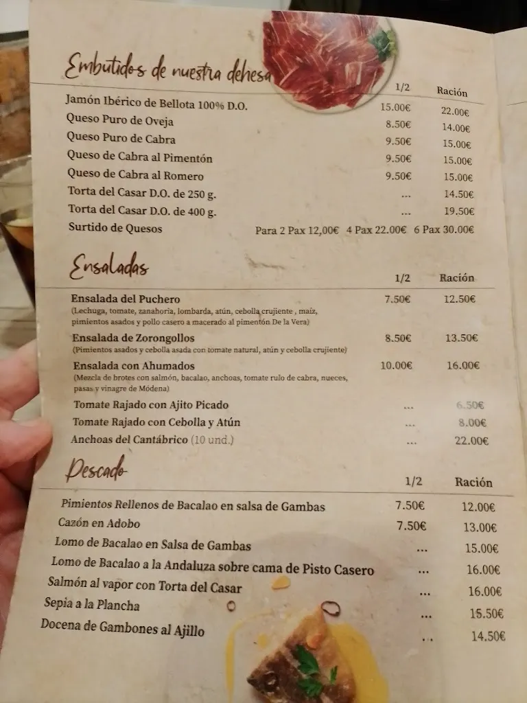 Menü_Restaurante El Puchero de la Nieta_Mérida_Bild_1