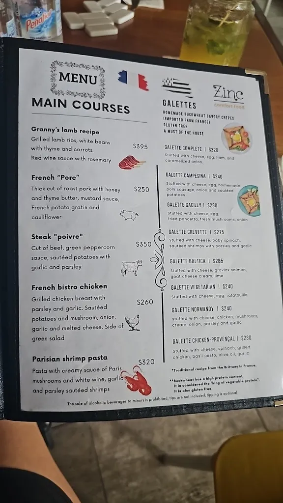 Menu_Zinc Comfort Food_Mérida_image_1