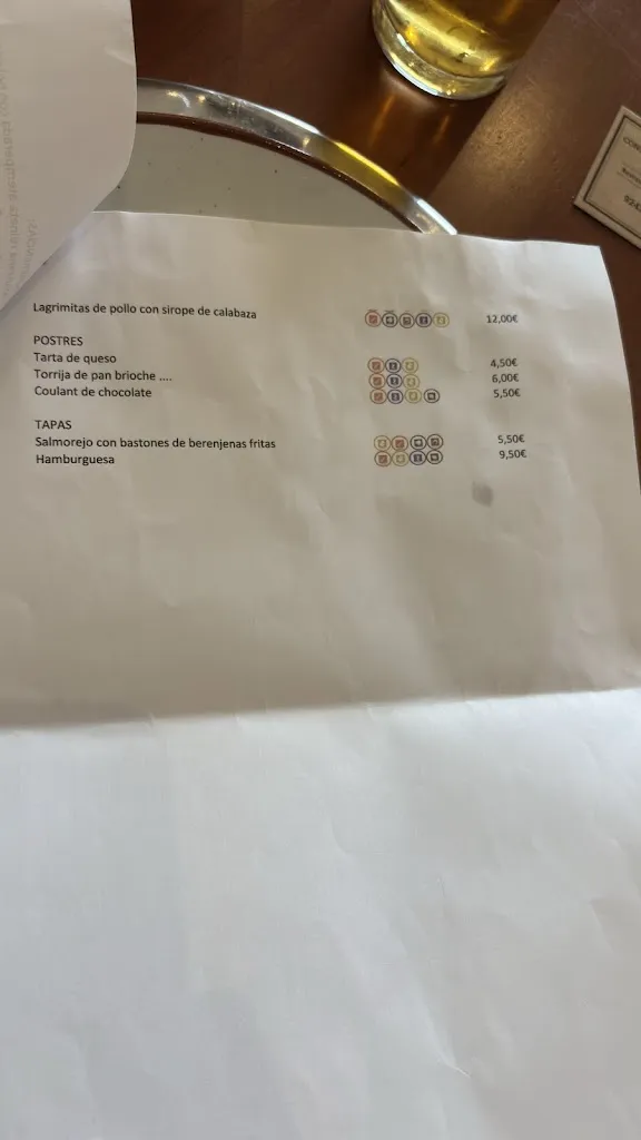 Menu_Restaurante La Tahona_Mérida_immagine_2