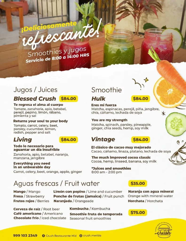 Menu_Crush Restaurant Mérida_Mérida_image_1