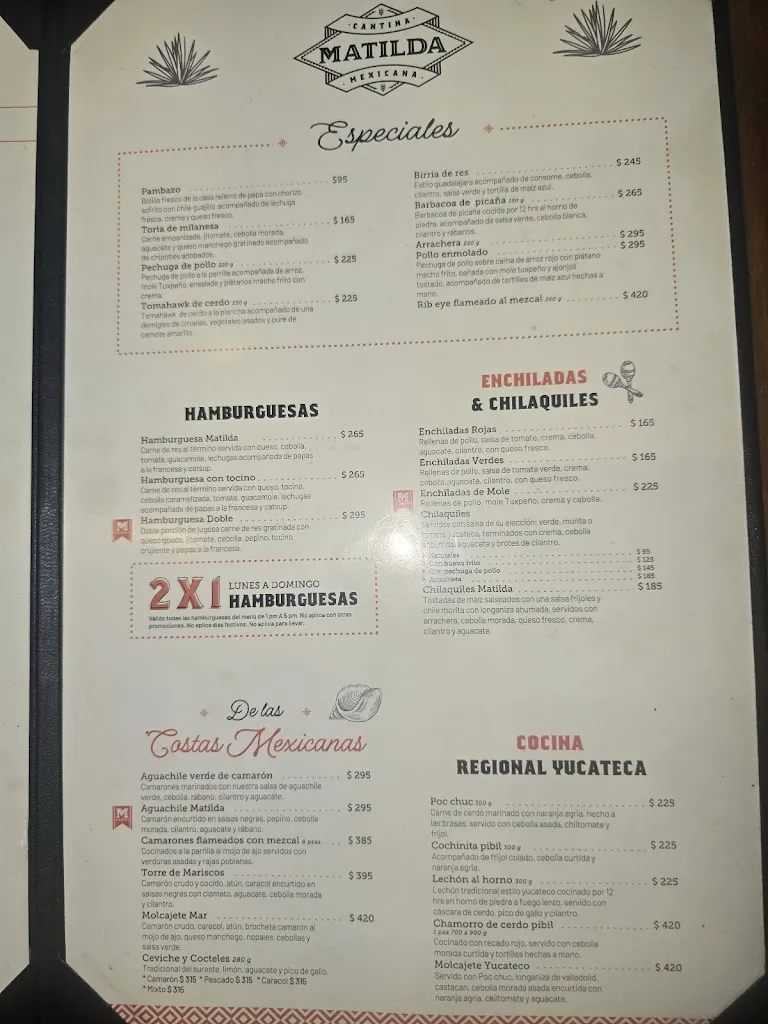 Menu_Matilda Salon Mexicano_Mérida_image_1