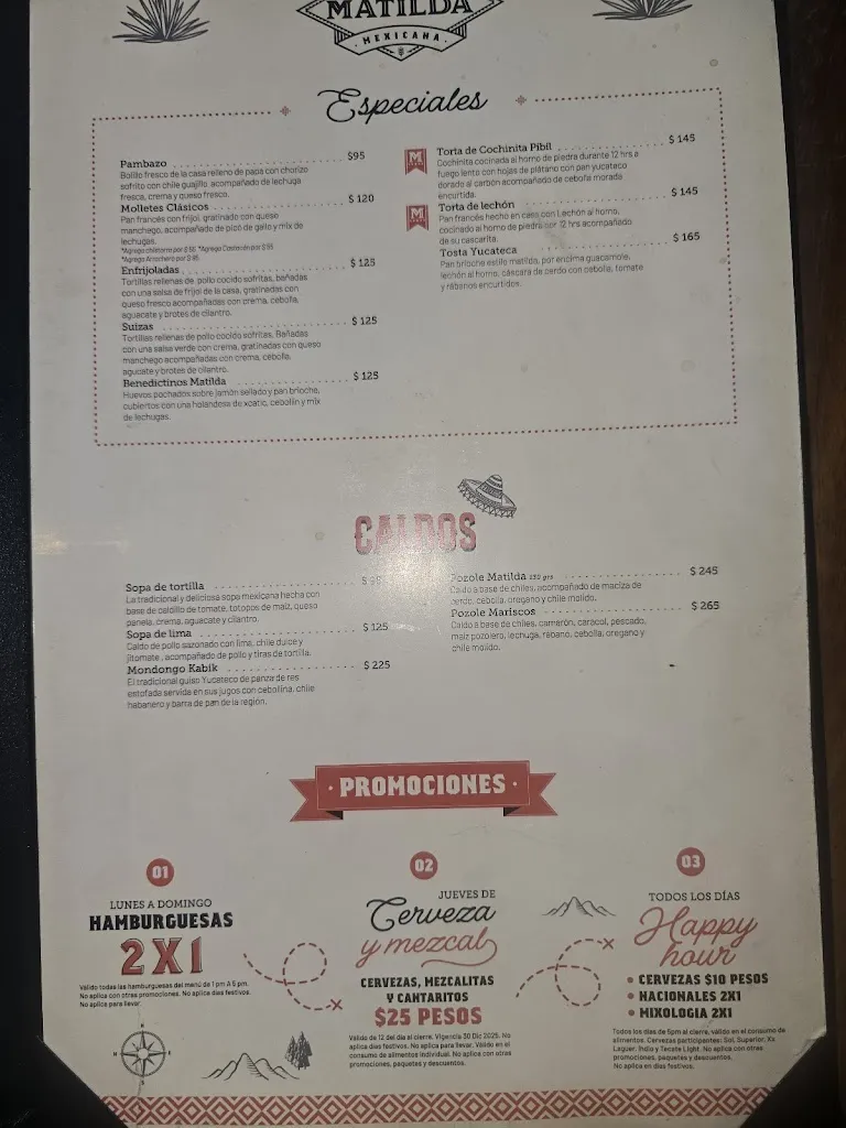 Menu_Matilda Salon Mexicano_Mérida_image_2