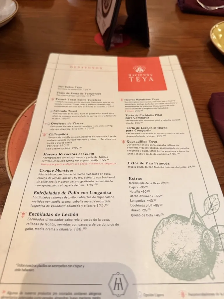 Menu_Teya Santa Lucía - Restaurante Yucateco_Mérida_immagine_2