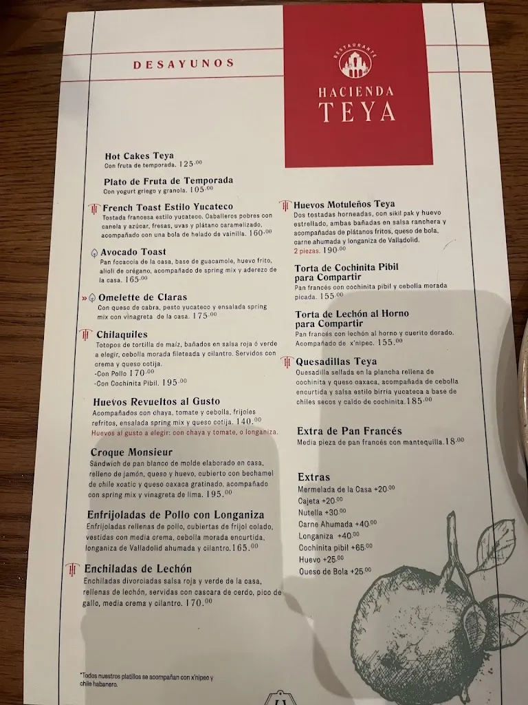 Menu_Teya Santa Lucía - Restaurante Yucateco_Mérida_immagine_3