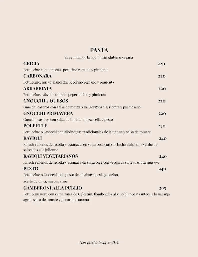 Menu_CARBONI MÉRIDA Ristorante_Mérida_immagine_2