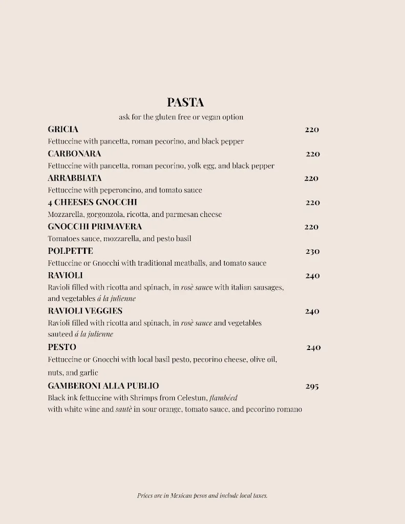 Menu_CARBONI MÉRIDA Ristorante_Mérida_immagine_3