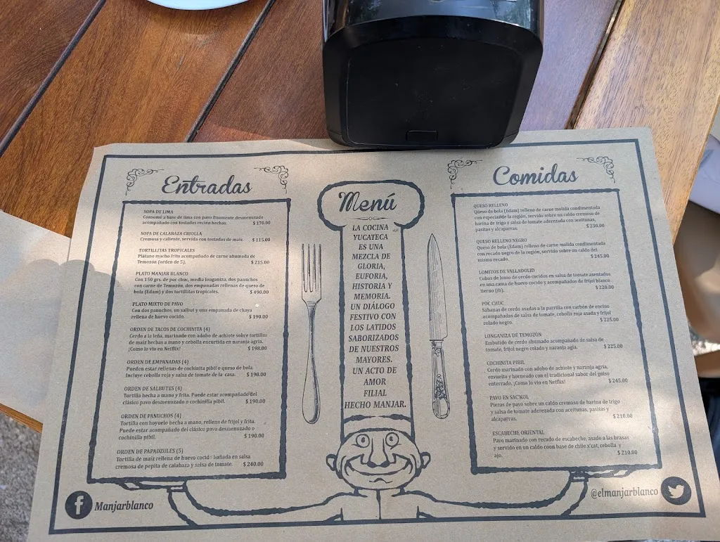 Menu_Manjar Blanco_Mérida_immagine_3