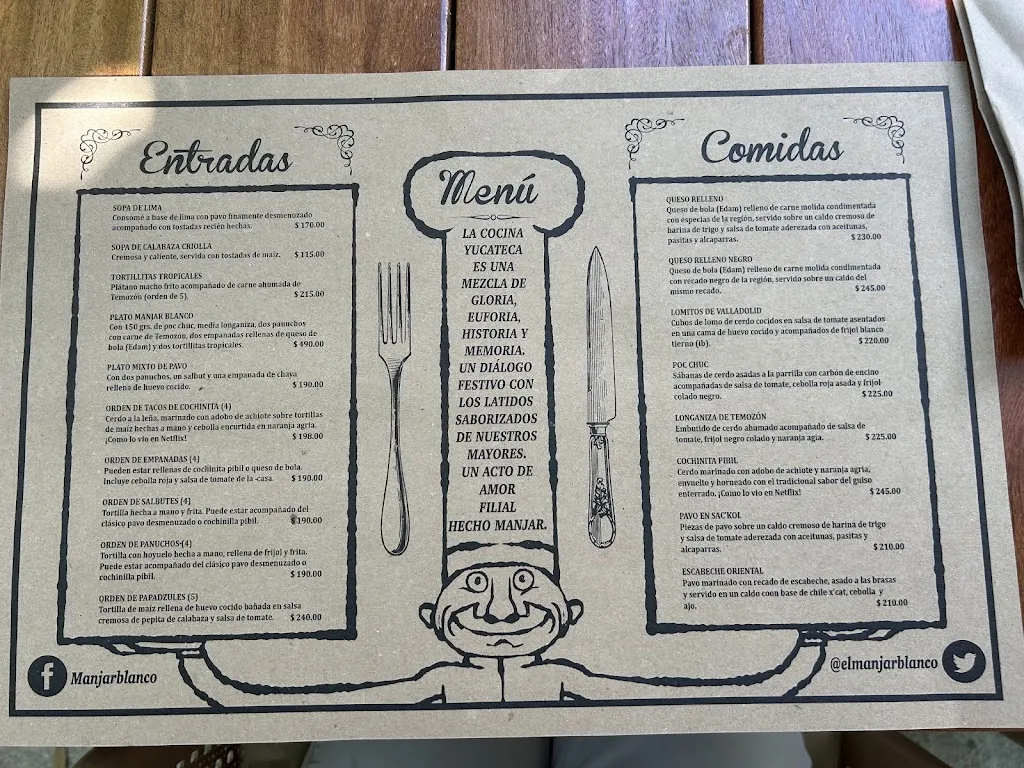 Menu_Manjar Blanco_Mérida_immagine_4