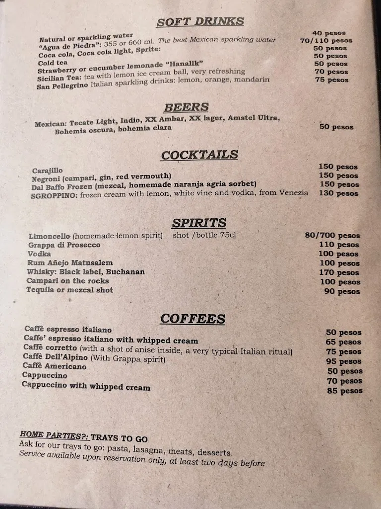 Menu_Dal Baffo Ristorante Bar Italiano_Mérida_image_1