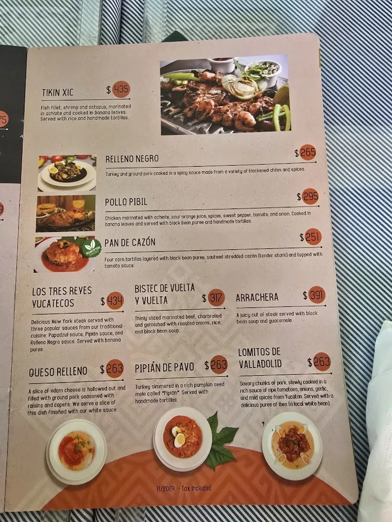 Menu_La Chaya Maya Casona_Mérida_image_1