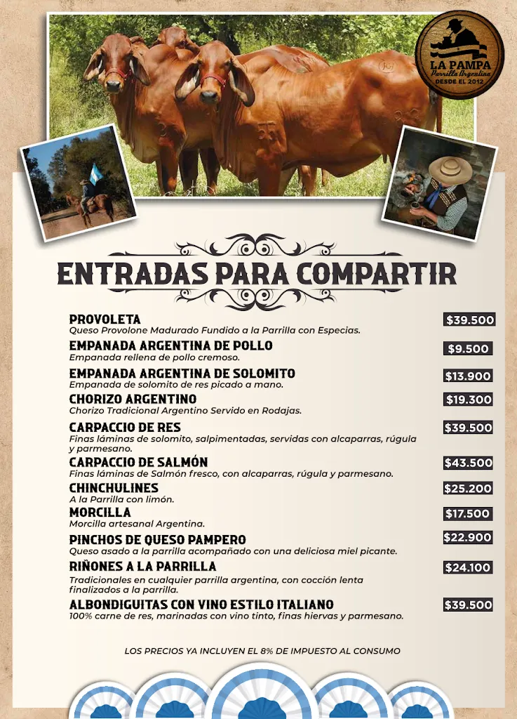 Menu_La Pampa Parrilla Argentina Provenza Medellin_Medellín_immagine_3