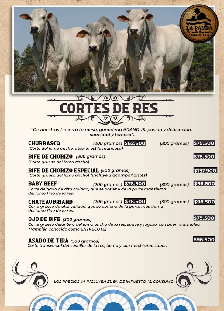 Menu_La Pampa Parrilla Argentina Provenza Medellin_Medellín_immagine_4