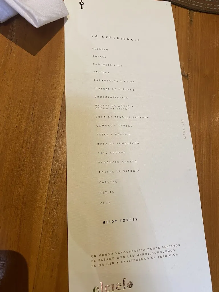 Menu_Elcielo Medellín Restaurant_Medellín_image_4