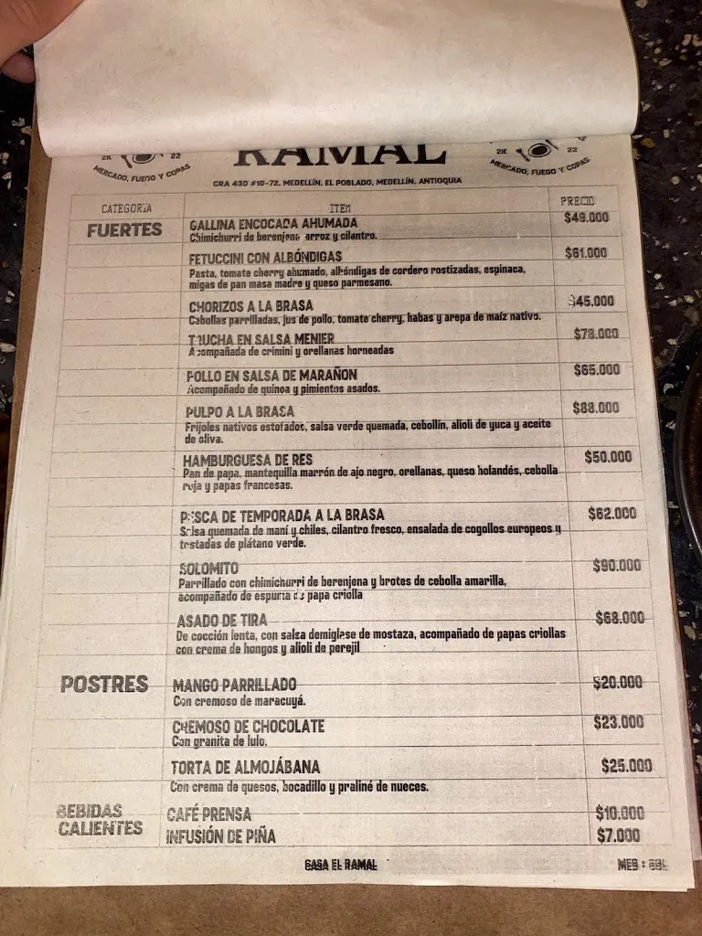Menu_Casa El Ramal_Medellín_image_3