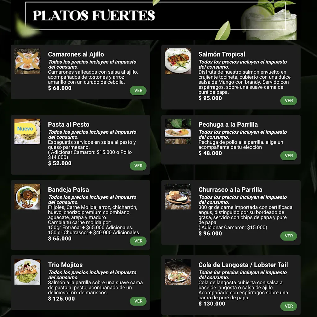 Menu_MOJITOS RESTAURANT BAR_Medellín_immagine_4