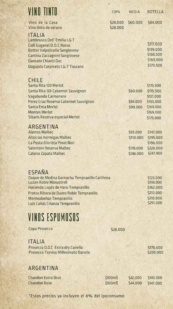 Menu_il Castello_Medellín_image_2