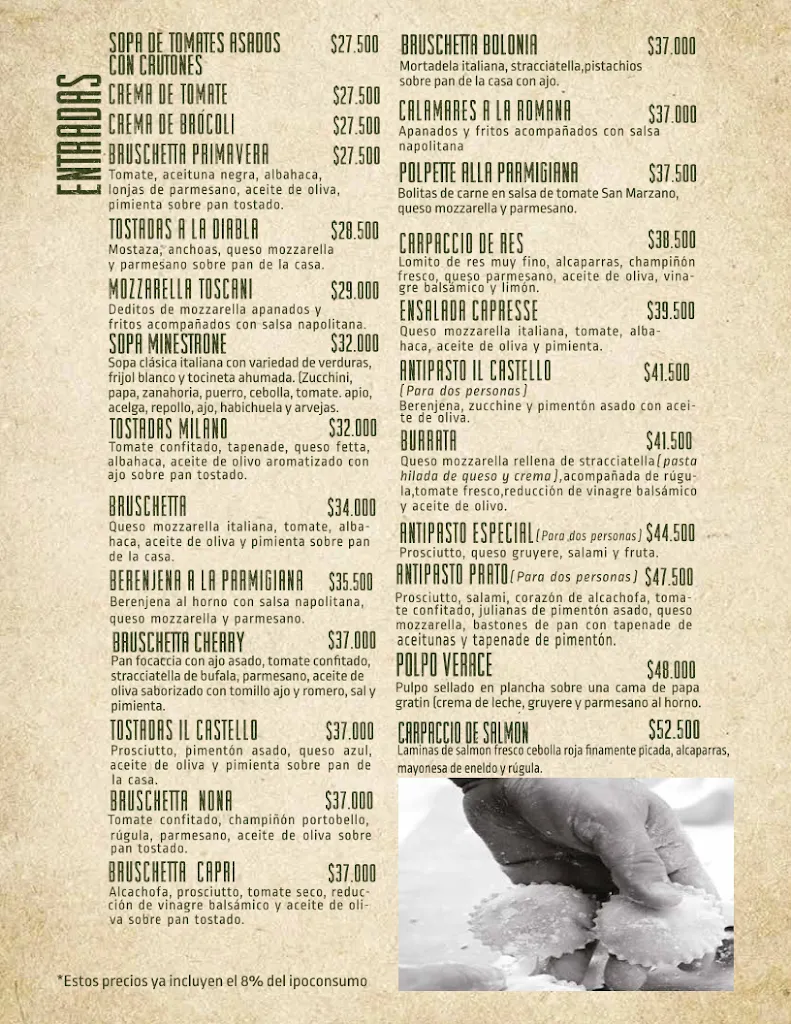 Menu_il Castello_Medellín_image_4