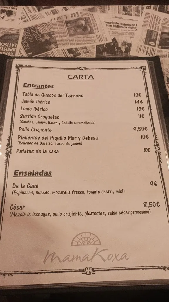 Menu_Bar restaurante Mamakoxa_Oliva de la Frontera_image_1