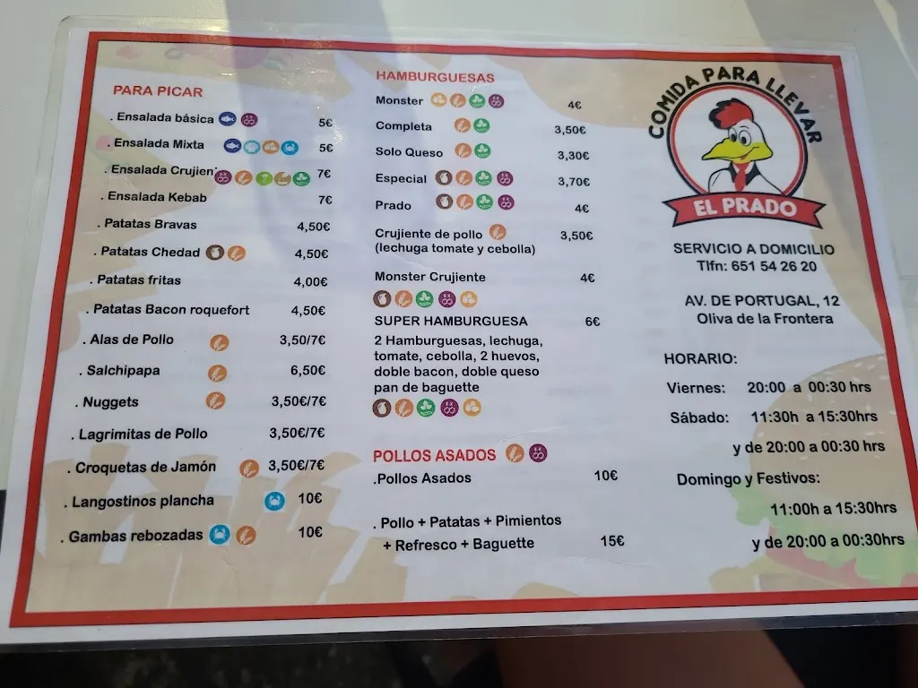 Menu_Asador el prado | Bar en Oliva de la Frontera_Oliva de la Frontera_image_1