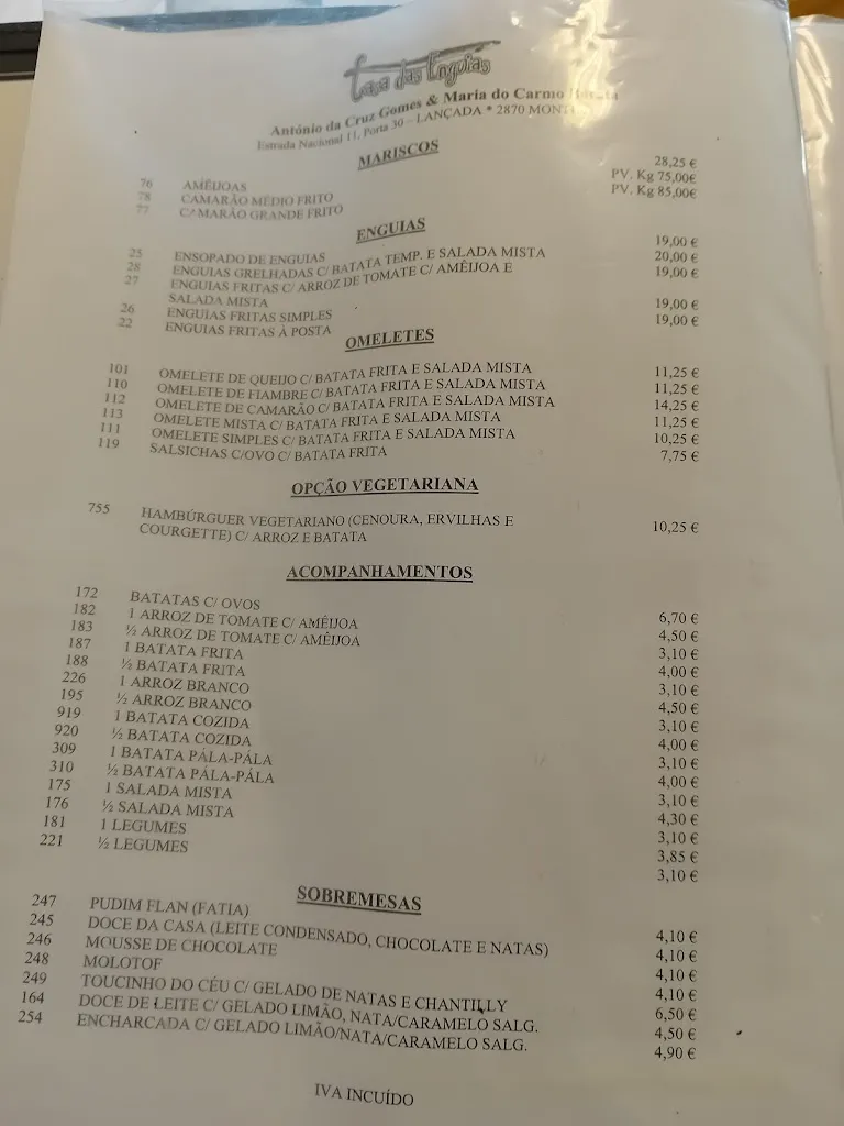 Menu_Casa das Enguias_Montijo_immagine_3