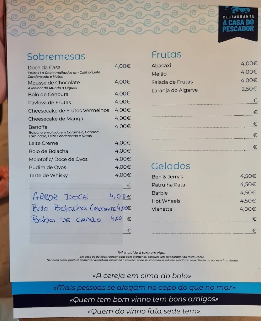 Menü_Casa do Pescador_Montijo_Bild_4