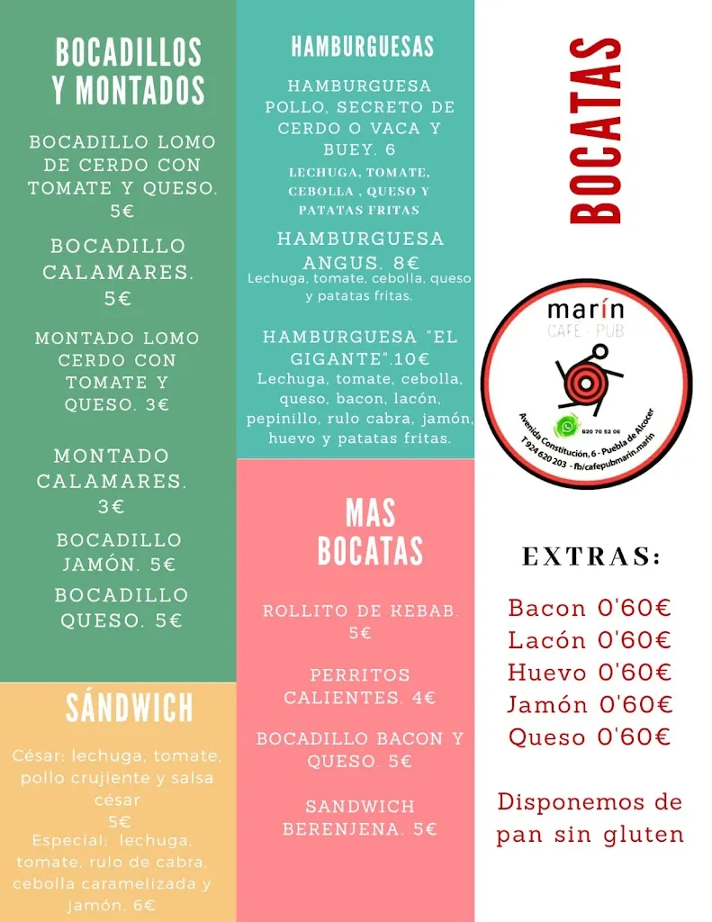 Menu_Café Pub Marín_Puebla de Alcocer_image_2
