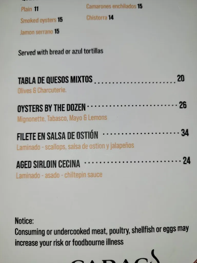 Menu_Caracu Latin Steakhouse_Nogales_image_2