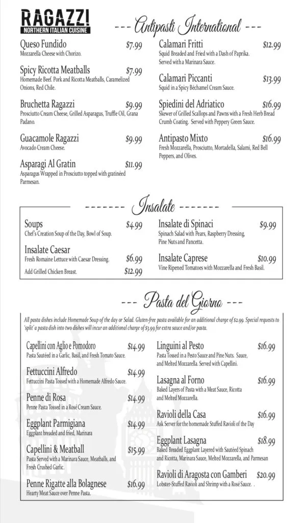 Menu_Ragazzi Italian Restaurant_Nogales_immagine_1