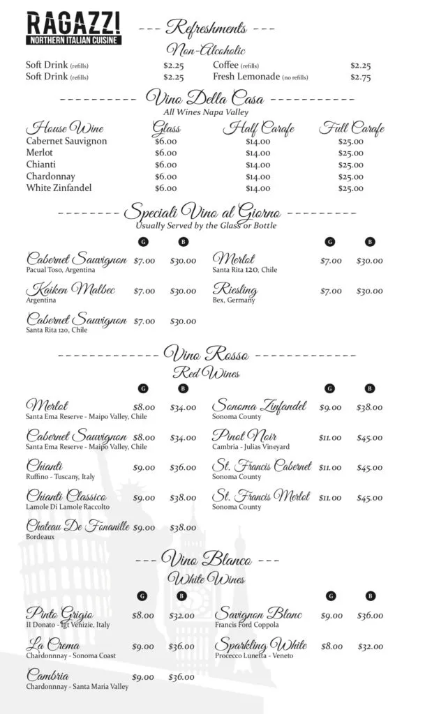 Menu_Ragazzi Italian Restaurant_Nogales_immagine_4