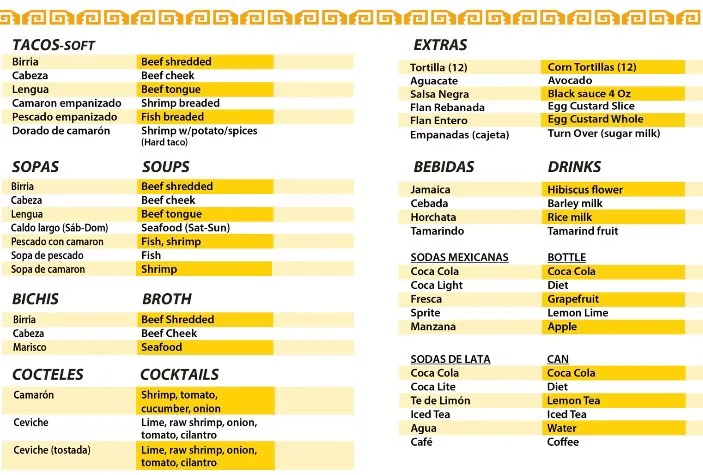 Menü_Cocina La Ley Restaurant_Nogales_Bild_4