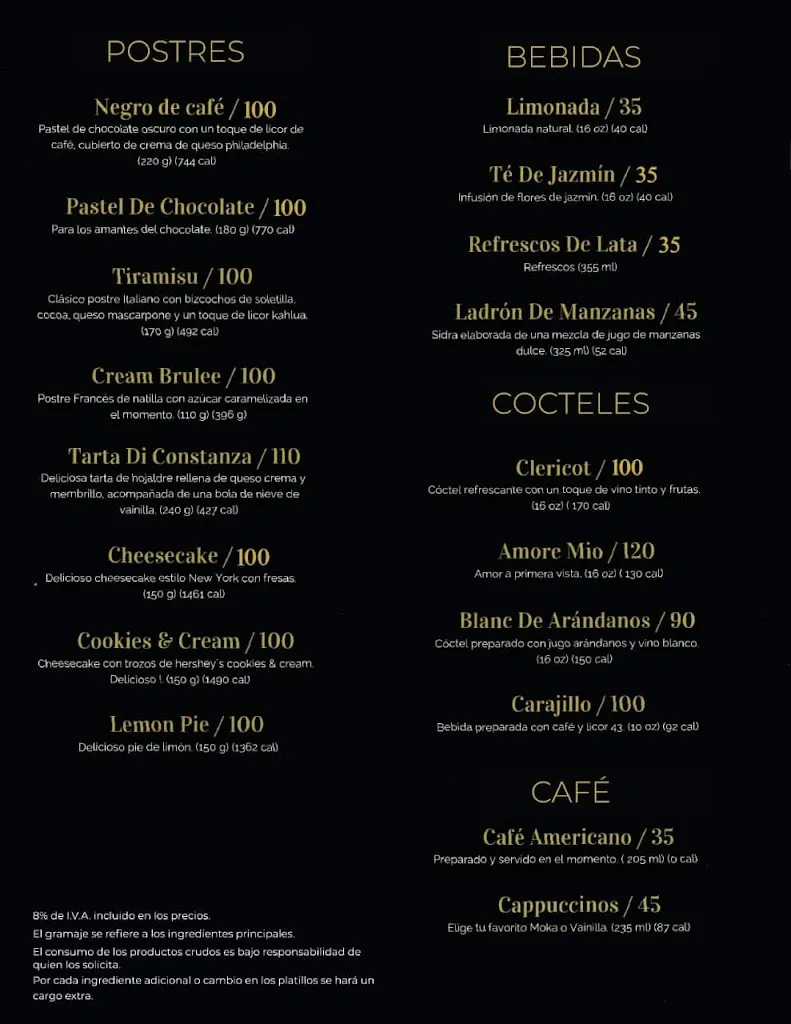 Menu_Toscanos Restaurante_Nogales_immagine_4