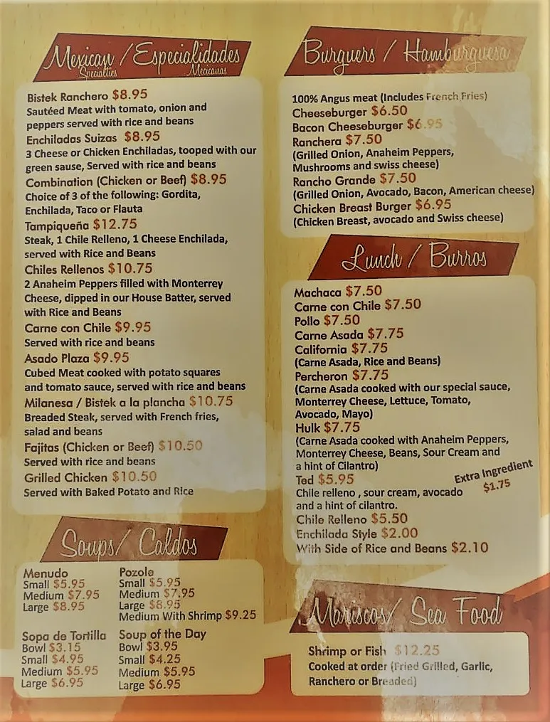 Menü_Rancho Grande Mexican Restaurant_Nogales_Bild_2
