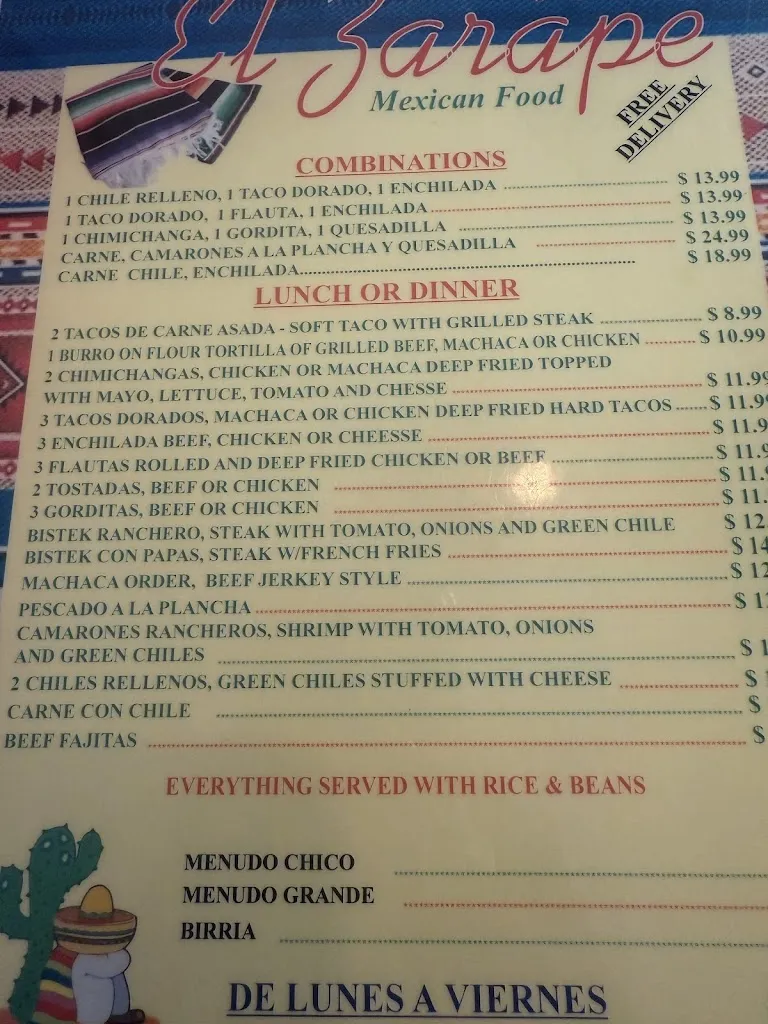 Menu_El Zarape_Nogales_image_1