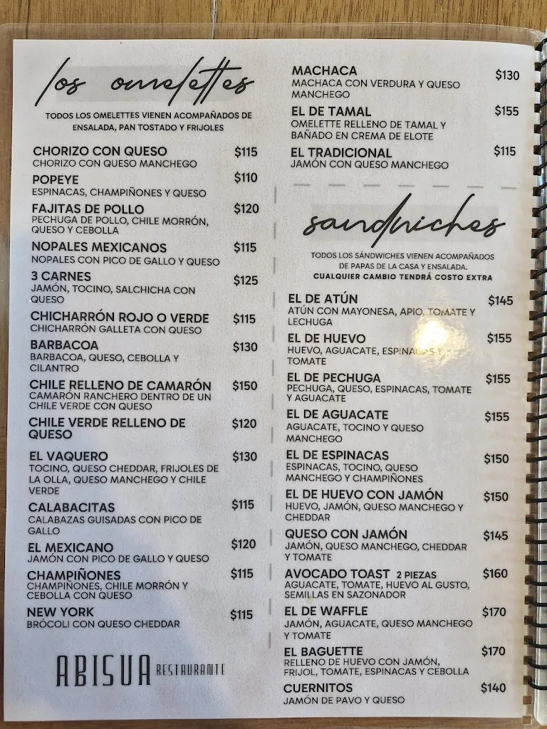 Menu_Restaurant El Abisua_Nogales_immagine_3