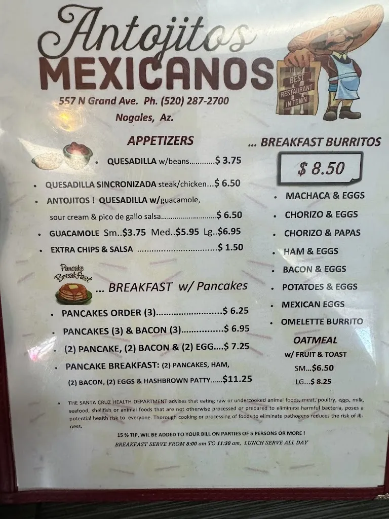 Menu_Antojitos Mexicanos_Nogales_image_2