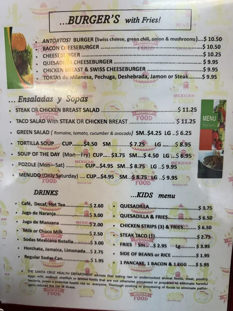 Menu_Antojitos Mexicanos_Nogales_image_3