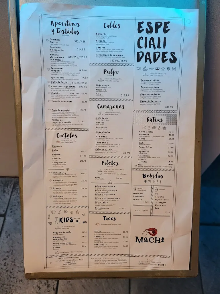 Menu_Machi Seafood Restaurant_Nogales_image_3