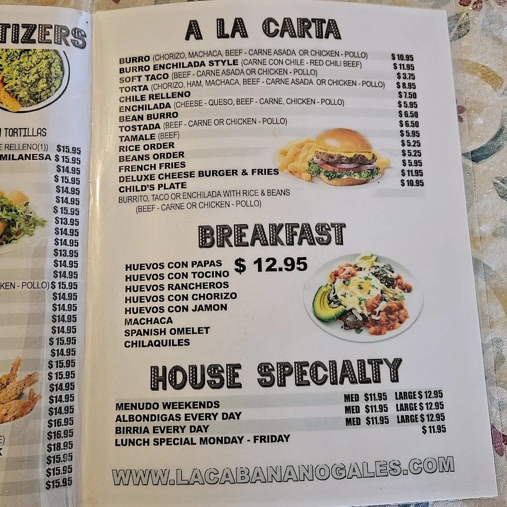 Menu_La Cabaña Restaurant_Nogales_image_1