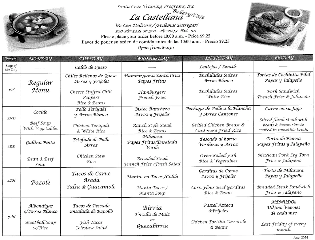 Menu_La Castellana Cafe_Nogales_image_1