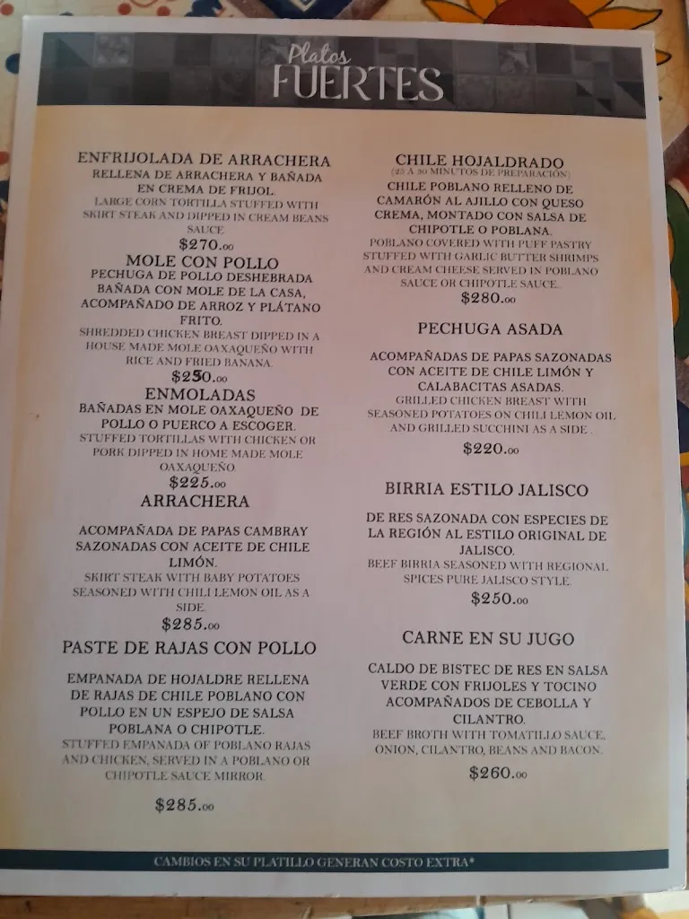Menu_La Llorona Restaurant-Cantina_Nogales_immagine_3