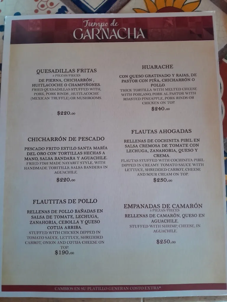 Menu_La Llorona Restaurant-Cantina_Nogales_immagine_4