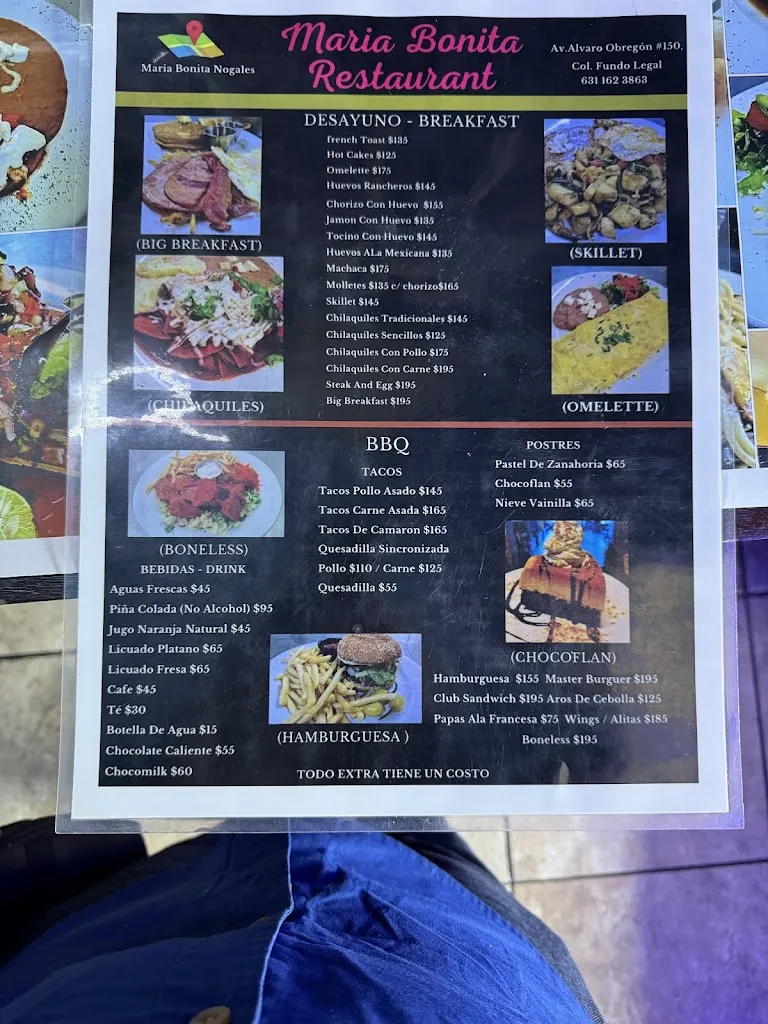 Menu_Maria Bonita Restaurant_Nogales_immagine_4