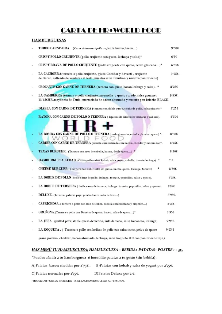Menu_HR+ World Food_Puebla de la Calzada_image_3