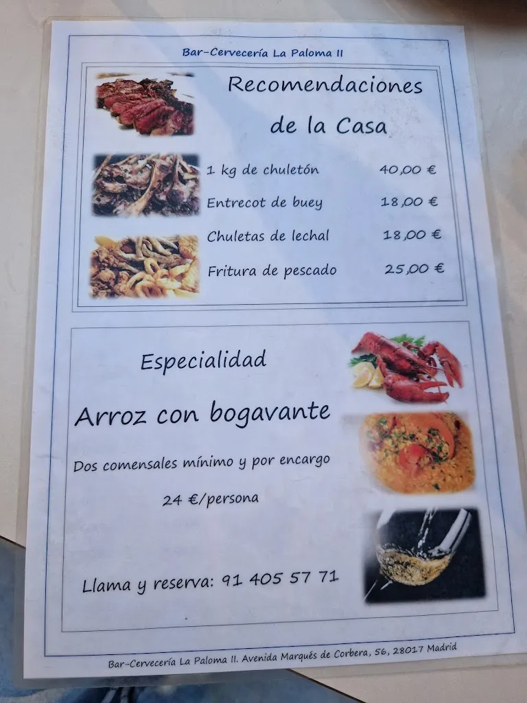 Menu_La Paloma II_Palomas_image_2