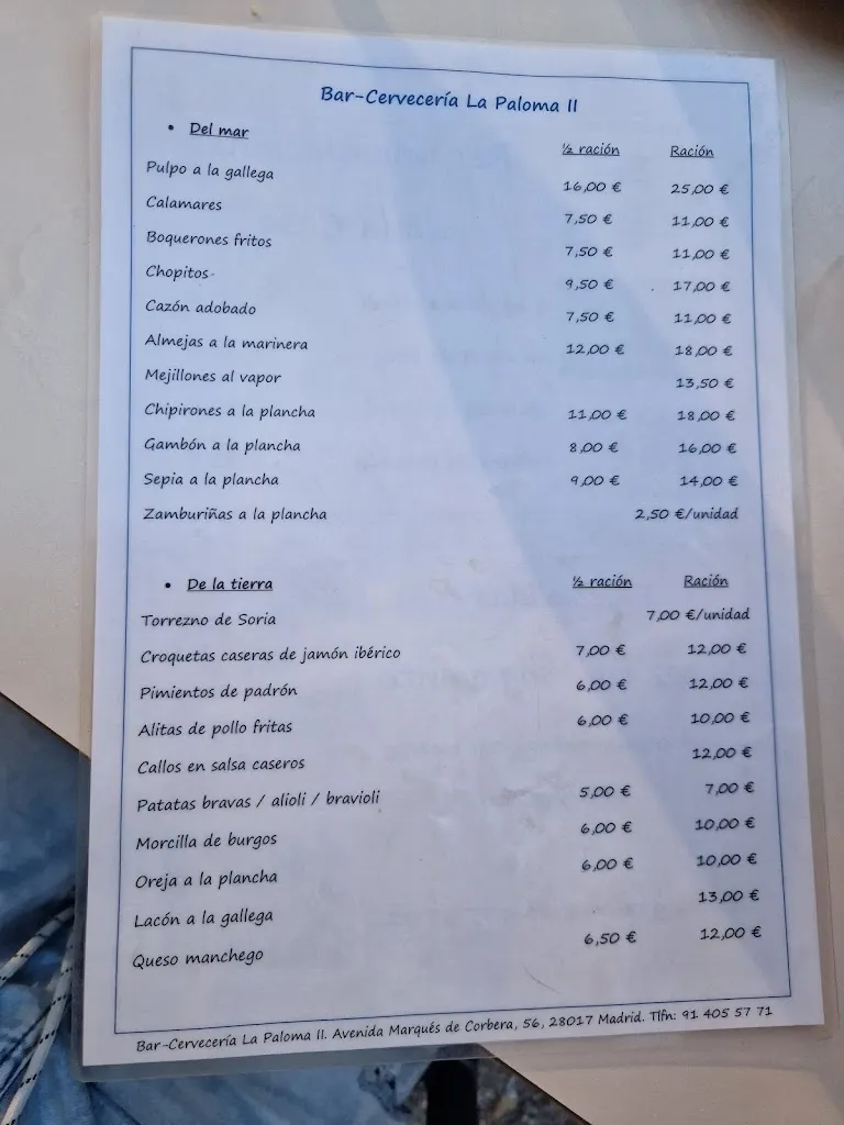 Menu_La Paloma II_Palomas_image_3