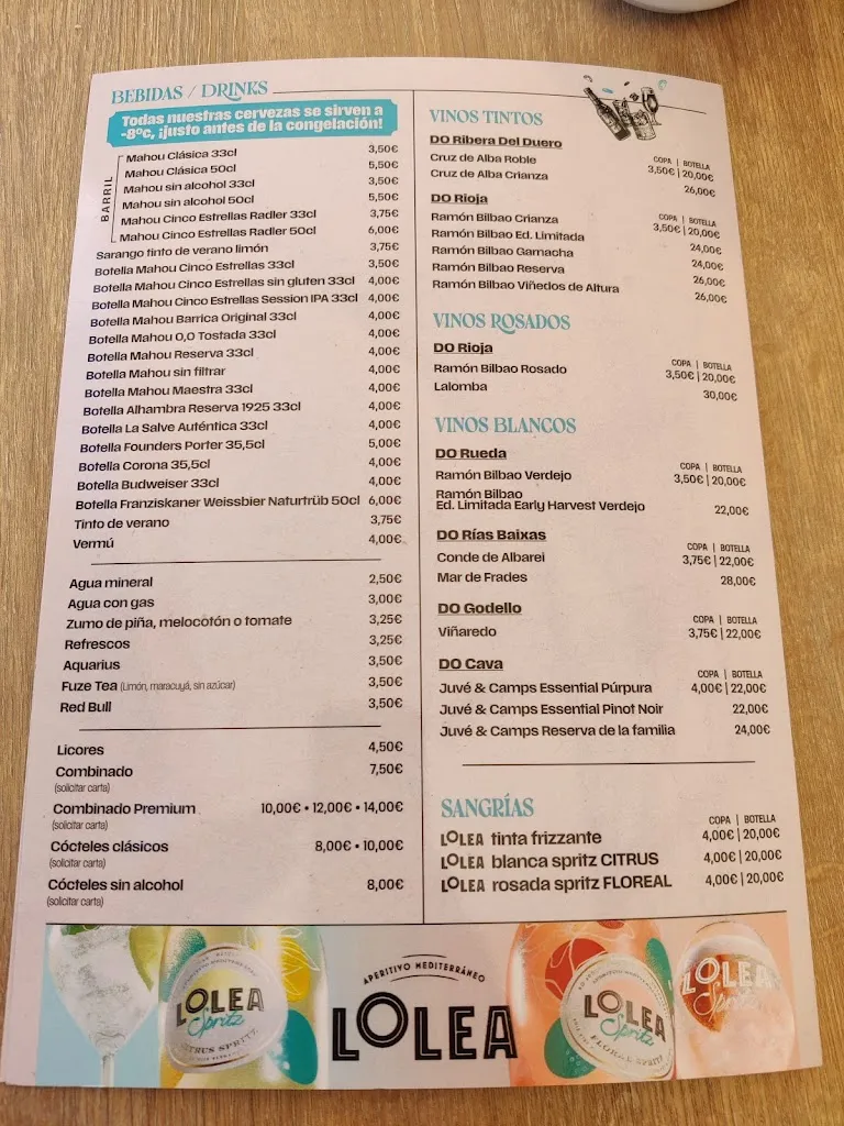 Menu_Café de La Paloma_Palomas_image_1