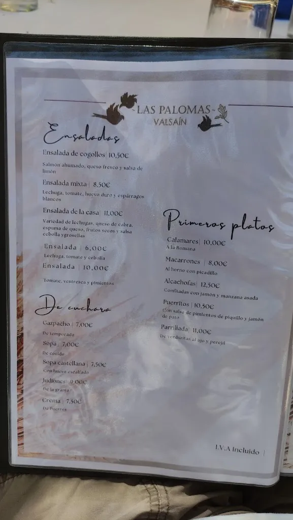 Menu_Mesón Las Palomas_Palomas_image_2