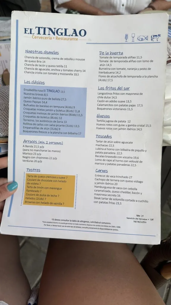 Menu_El Tinglao Cervecería y Restaurante_Palomas_immagine_2